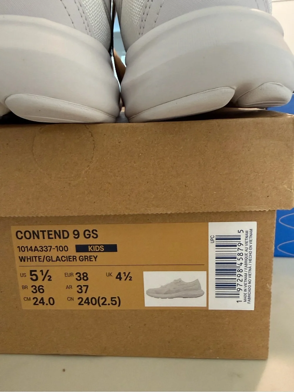 Asics Contend 9 White Athletic Mesh Running Shoes